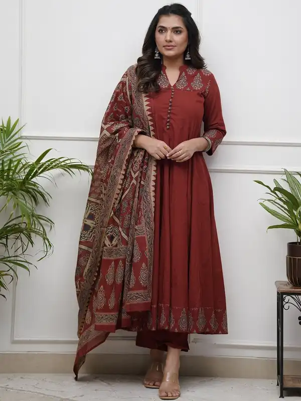 Rama blue Embroiderted kurta set
